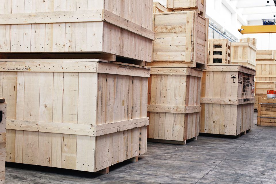 strutture in legno per trasporto merci