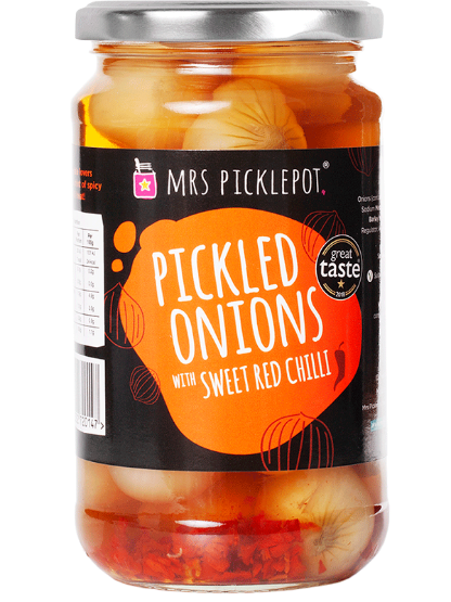 Mrs Picklepot Pickled Onions with Sweet Red Chilli