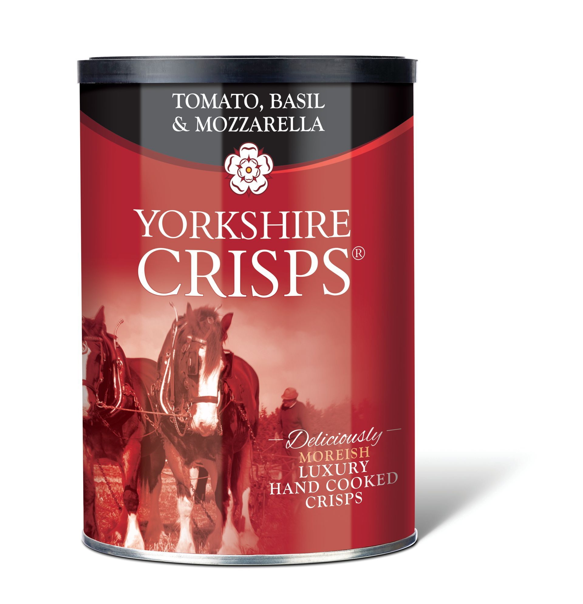 Yorkshire Crisps Tomato, Basil & Mozzarella Drum 90g