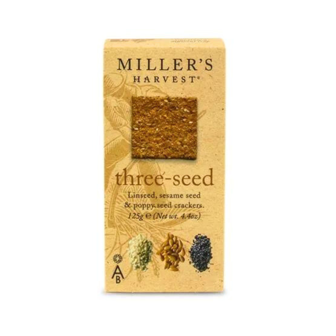 Miller's Harvest Three-seed Crackers 125g