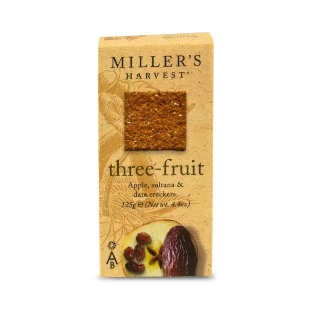 Miller's Harvest Three-fruit Crackers 125g