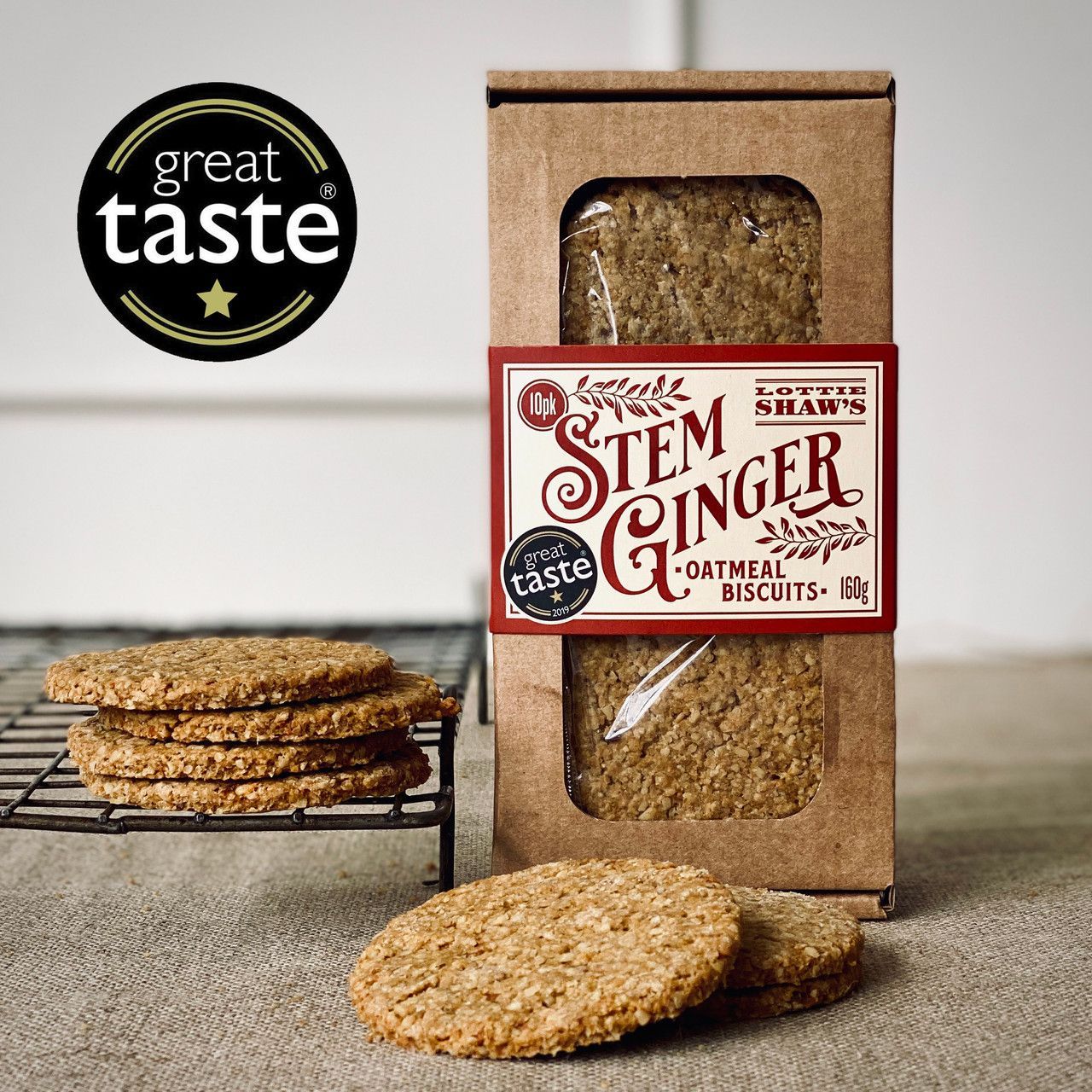 Lottie Shaw's Stem Ginger Oatmeal Biscuits