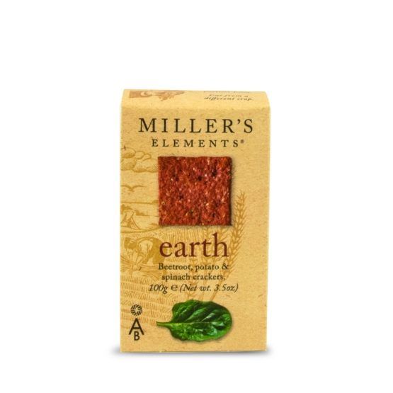 Miller's Elements Earth - Beetroot, Potato & Spinach Crackers