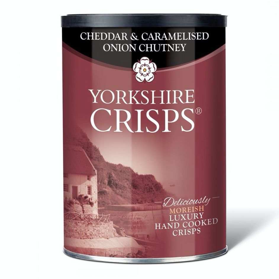 Yorkshire Crisps Cheddar & Caramelised Onion Chutney Drum