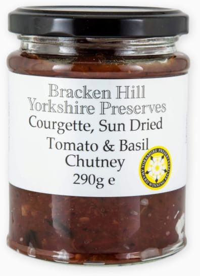 Bracken Hill Courgette, Sun Dried Tomato & Basil Chutney 290g
