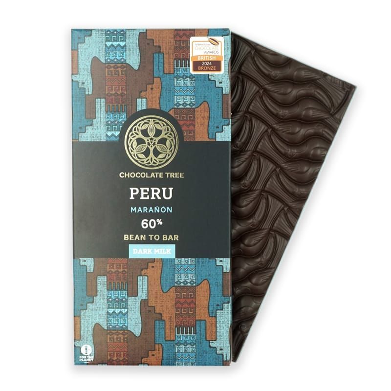 A rare heirloom cacao grown in the Marañón canyon at the foothills of the Andes on agroforested smallholder farms. Prized for its white beans, this cacao yields a unique delicate flavour. We refine the cacao with cane sugar and milk powder from organic grass fed UK dairy herds.