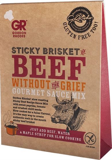 Gordon Rhodes Sticky Brisket Beef Gourmet Sauce Mix