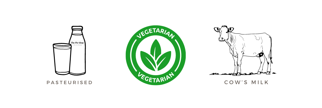 Swaledale Cows: White, crumbly Yorkshire cheese that is extremely accommodating, and a massive crowd pleaser! You’ll be getting a light and zest Dale cheese who’s firmer and more natural rind adds to the flavour. There will be hints of earthy notes with a crumbly and creamy texture.
Pasteurised cow's milk and suitable for vegetarians 