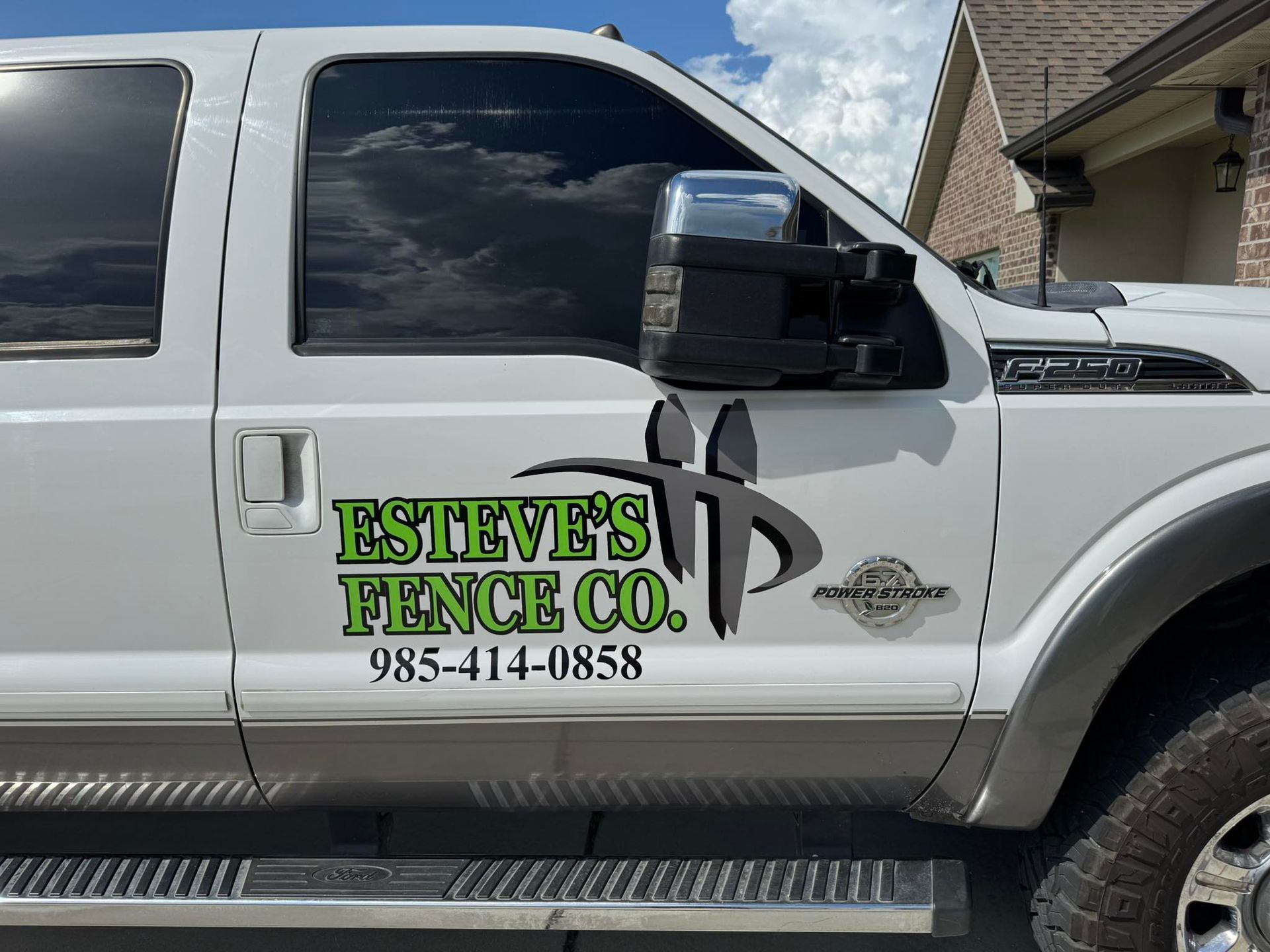 White work truck with 