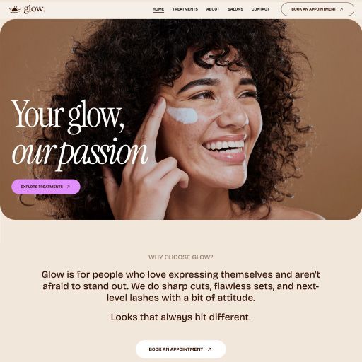 Woman applying skincare. Text: 