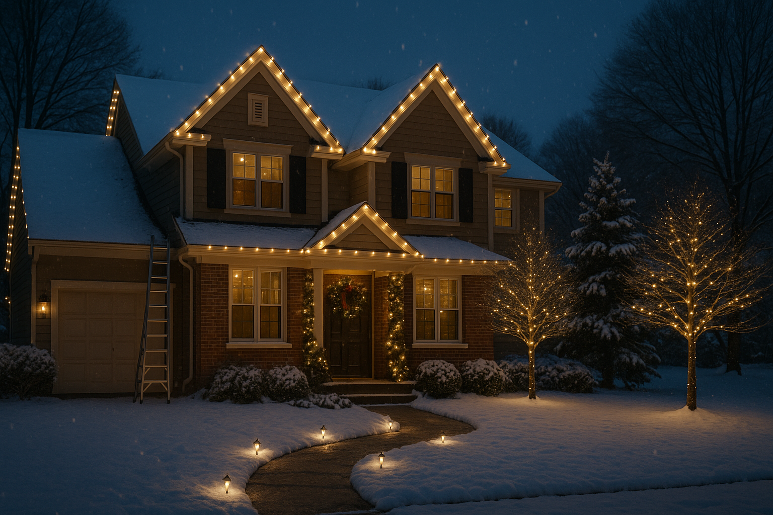 professional Christmas light installer