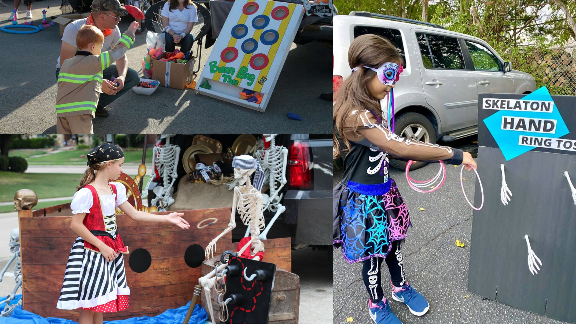 Kids playing games at trunk or treat events