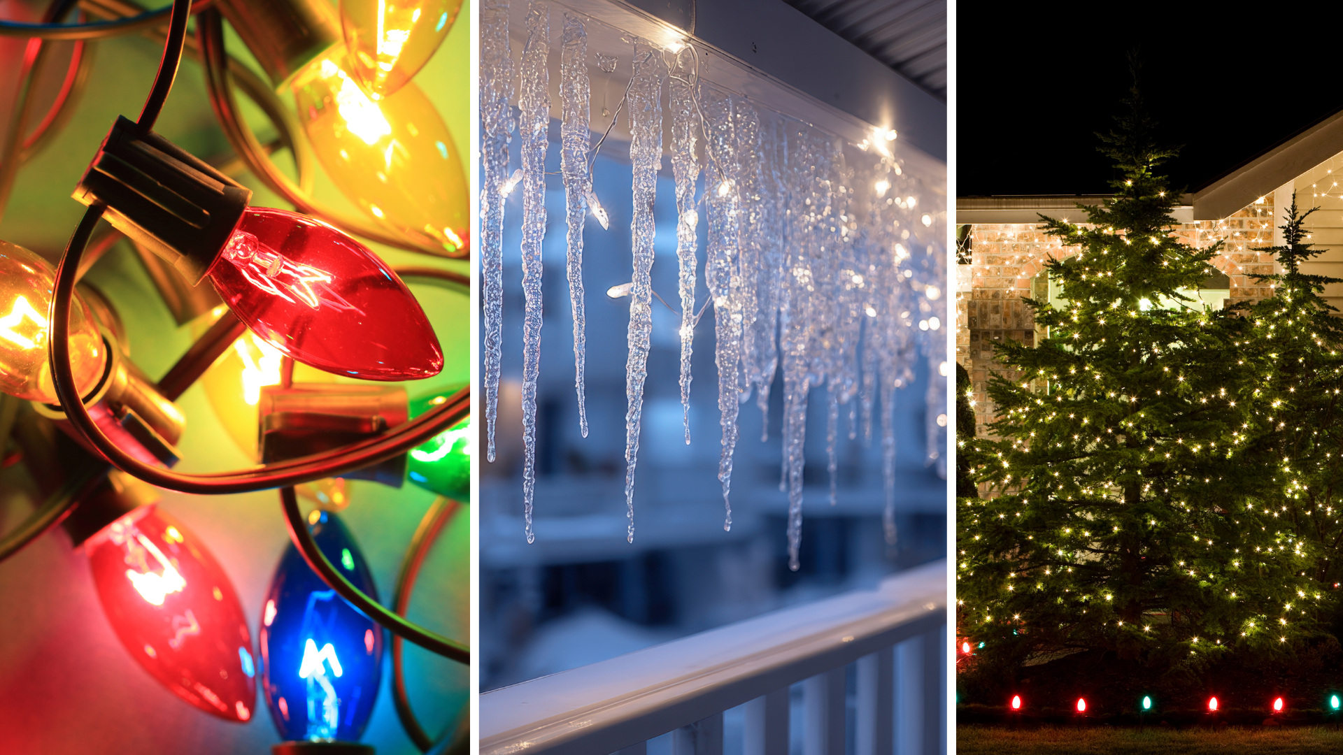 different kinds Christmas lights