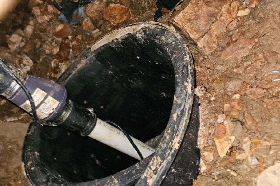 Sump pump water damage in Springfield basement