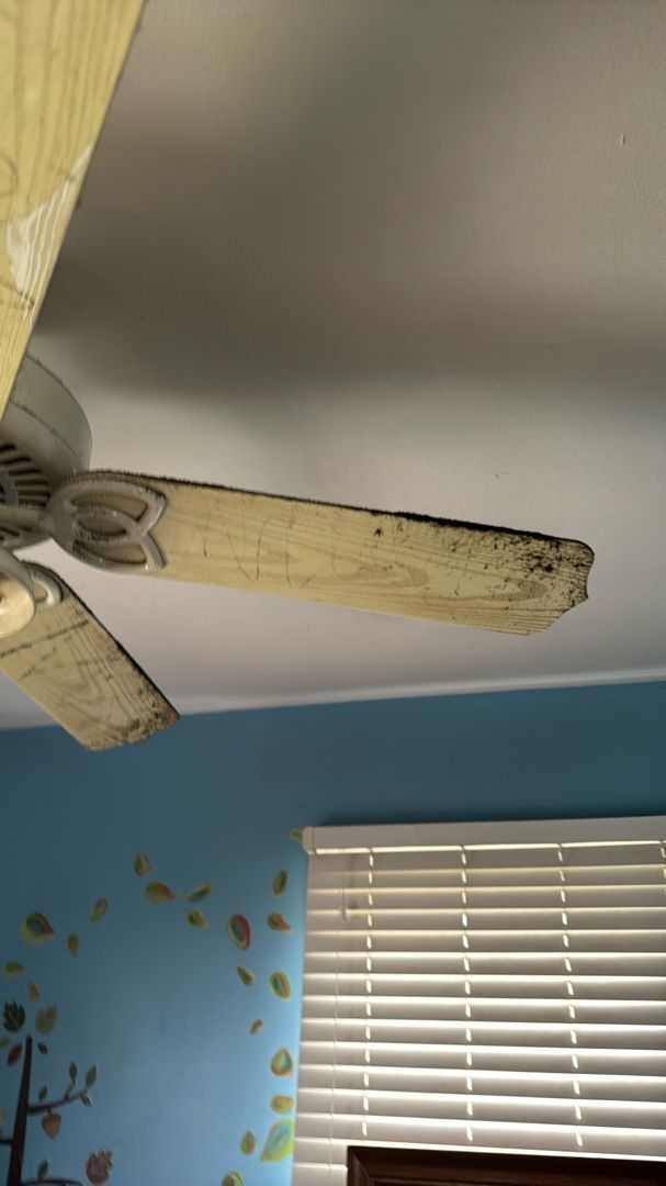 Fire damage restoration bedroom before and after