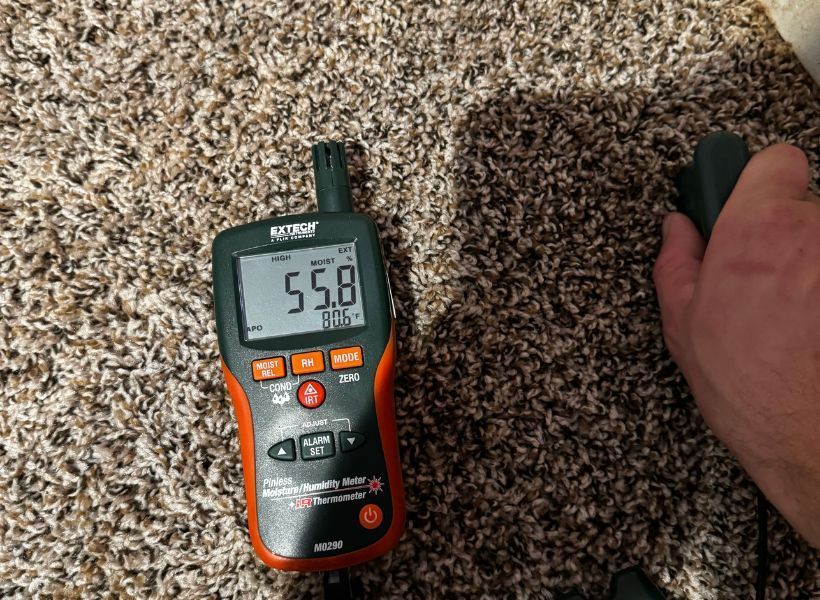 bedroom moisture levels-before 1