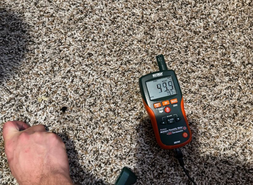 bedroom moisture levels-before 2