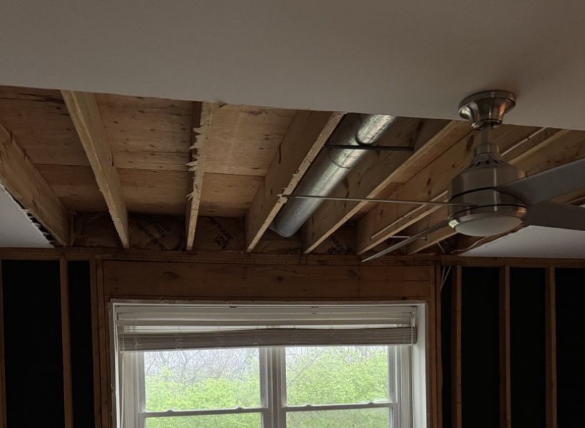 ceiling after water mitigation