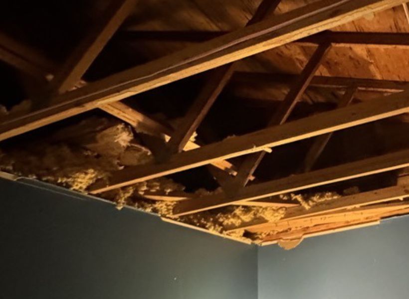 ceiling demo after water damage