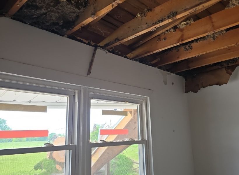 ceiling removal - water damage