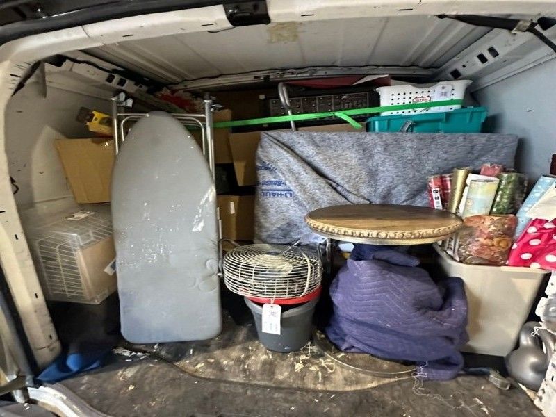 Water damaged furniture being removed