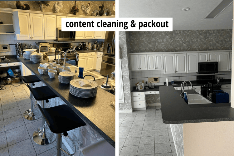 Content packout before and after