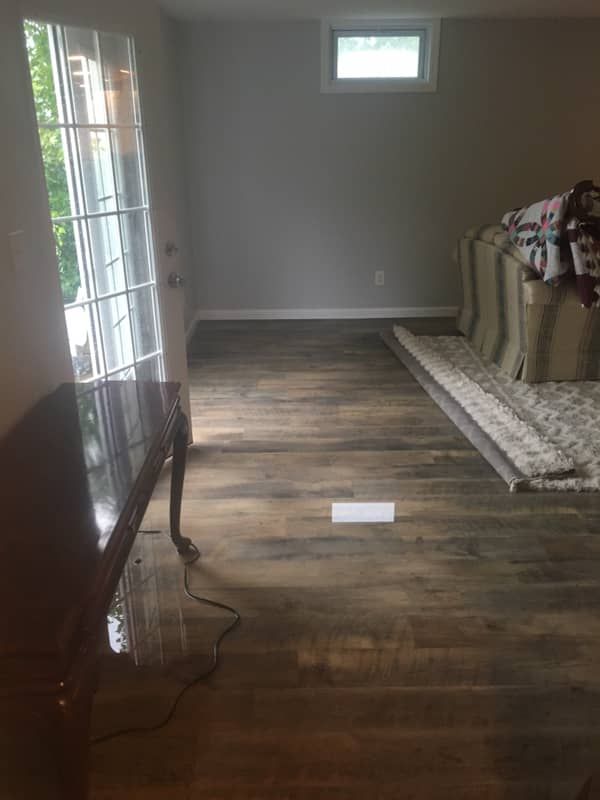 Flooded living room