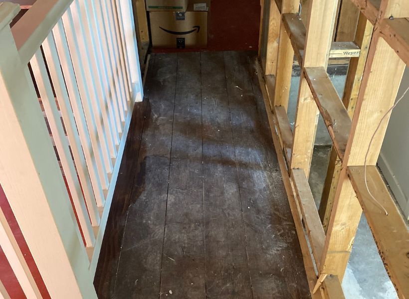 hallway after mitigation