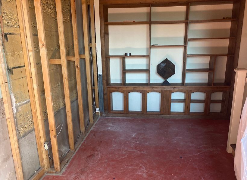 lower level after water damage mitigation