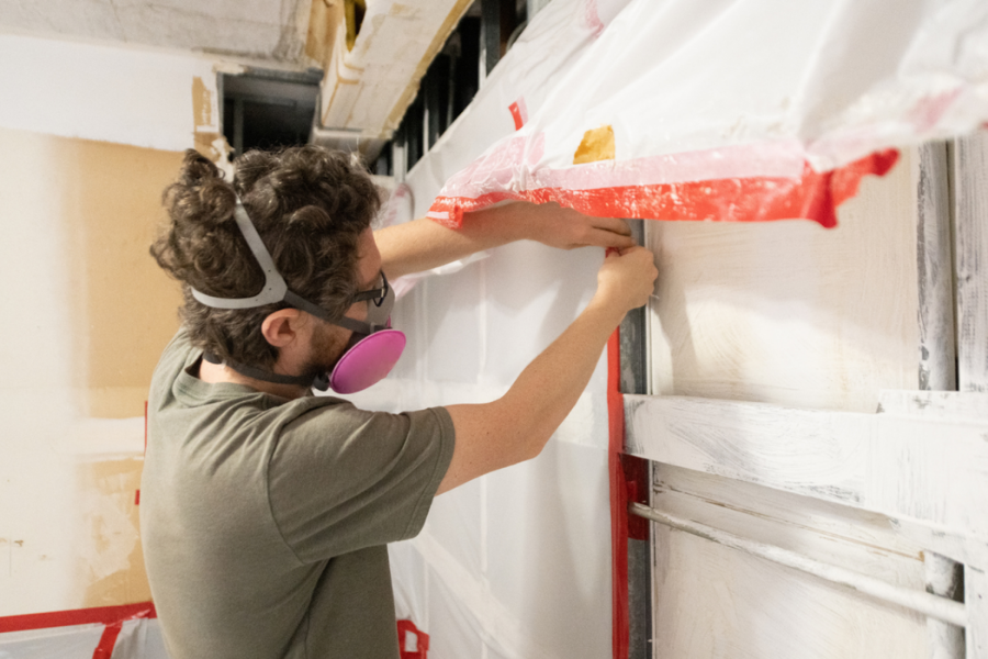 Professional conducting mold inspection