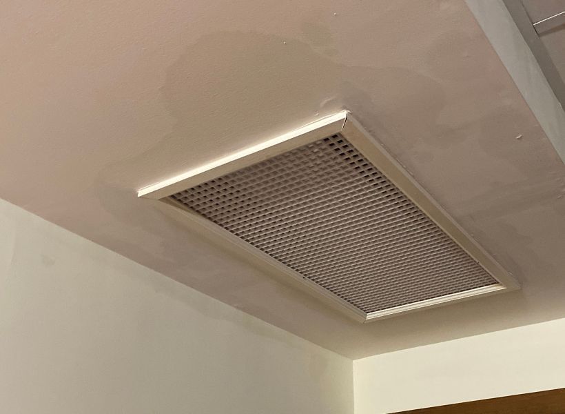 stained ceiling from water damage