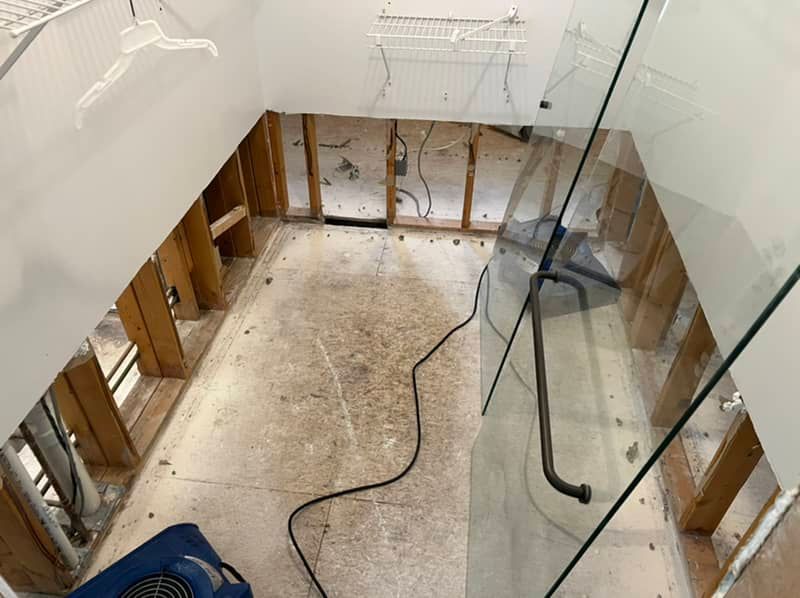 water damage drywall removal