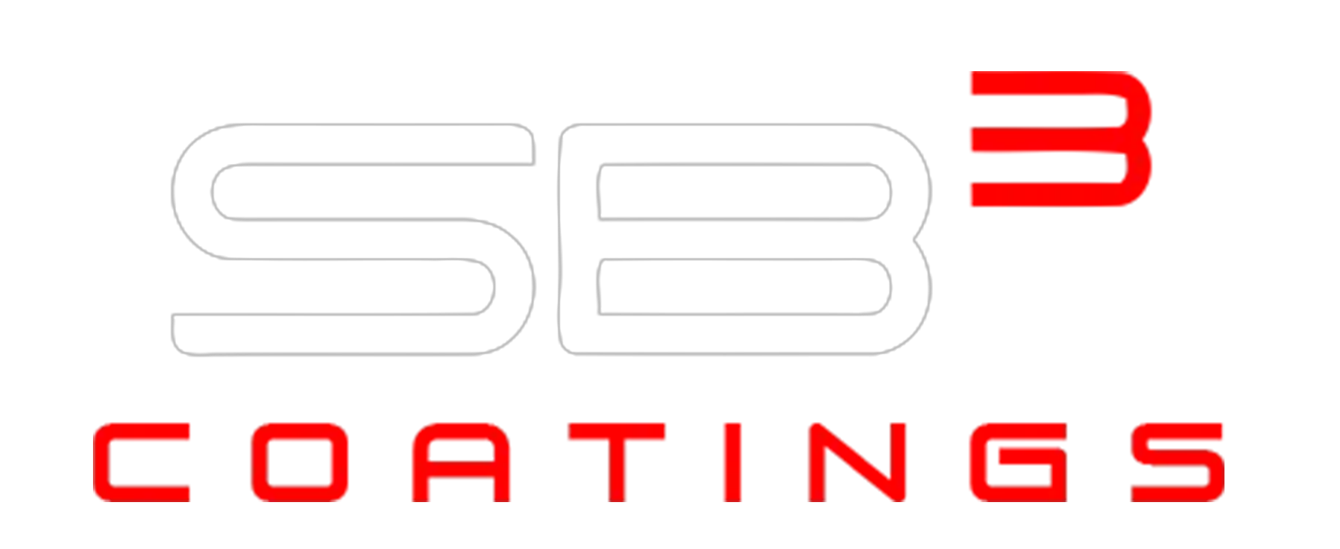 The logo for sb3 coatings is red and white on a white background.