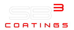 The logo for sb3 coatings is red and white on a white background.