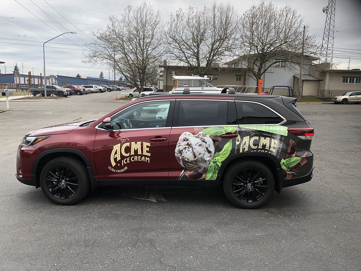acme ice cream vehicle wrap
