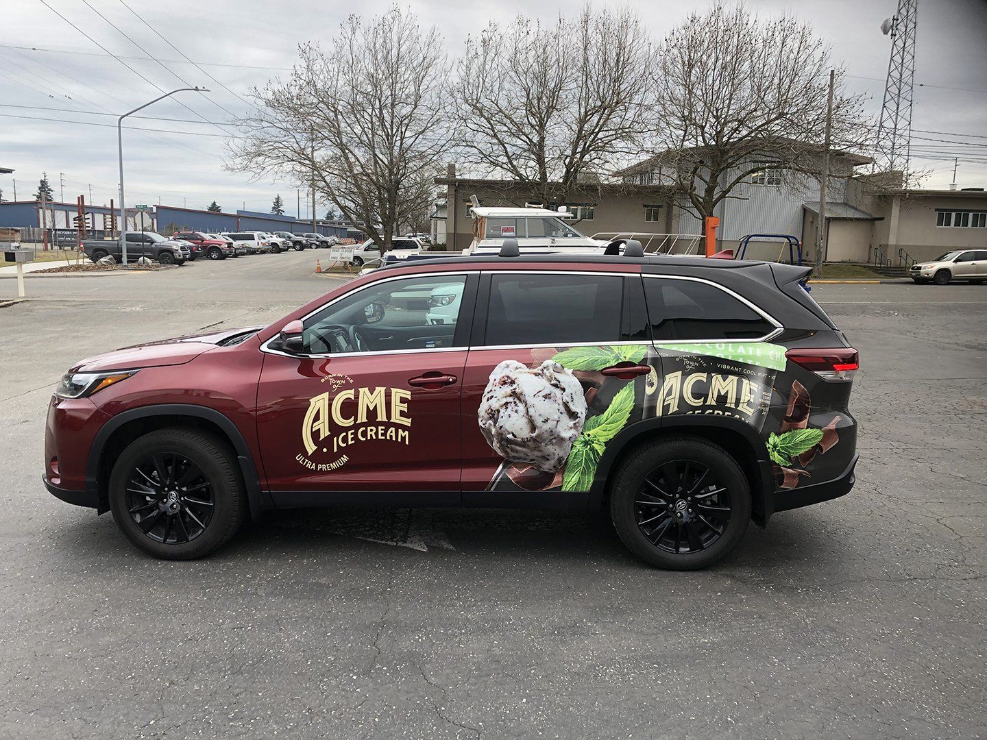acme ice cream toyota highlander wrap