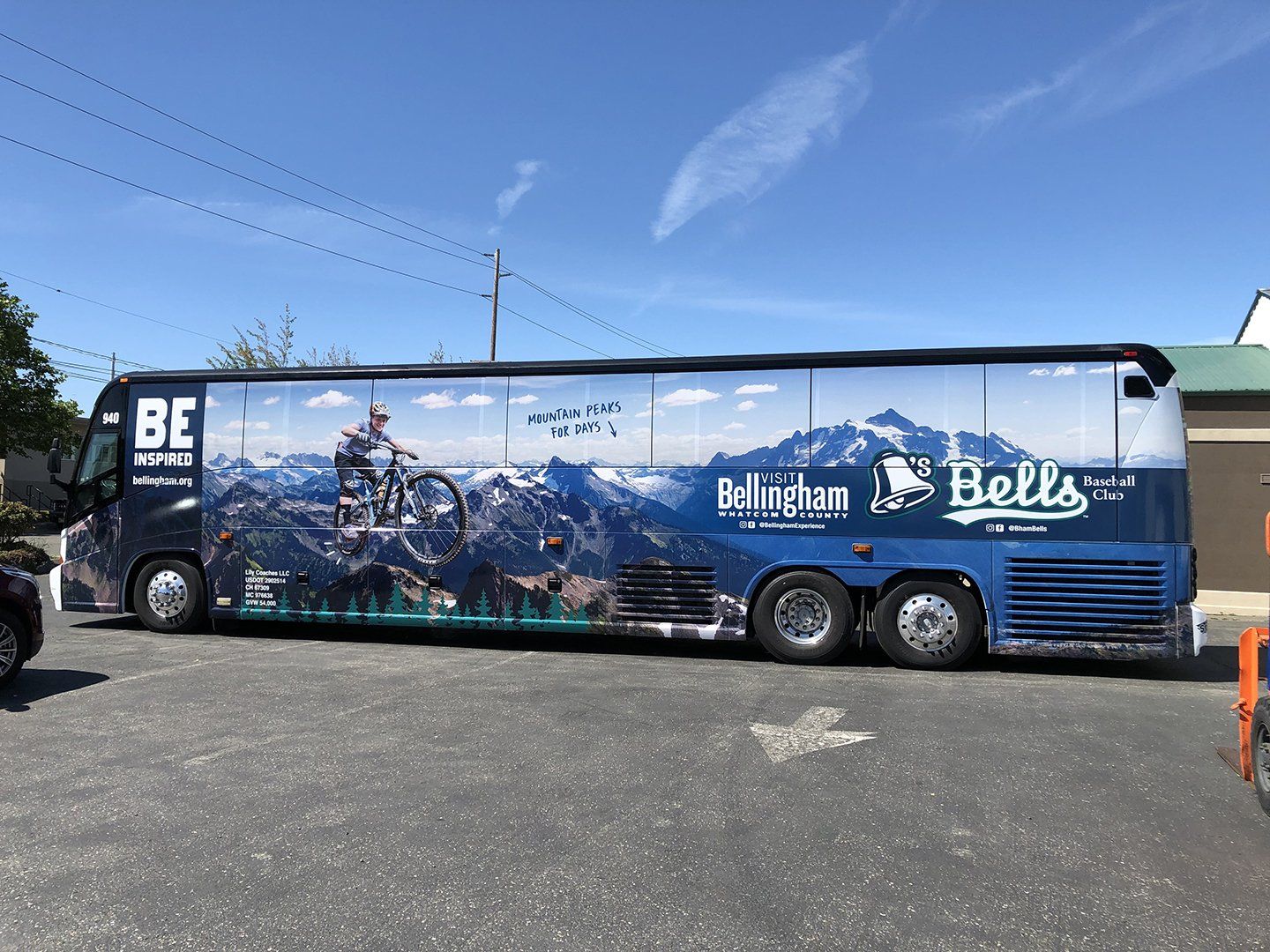 bellingham bells baseball bus wrap