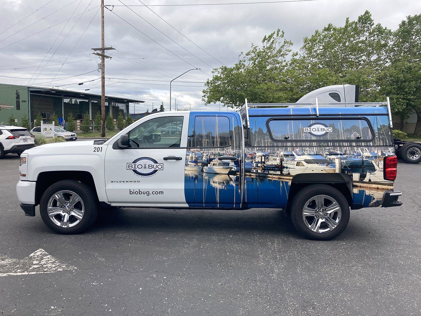 bio bug chevy silverado wrap
