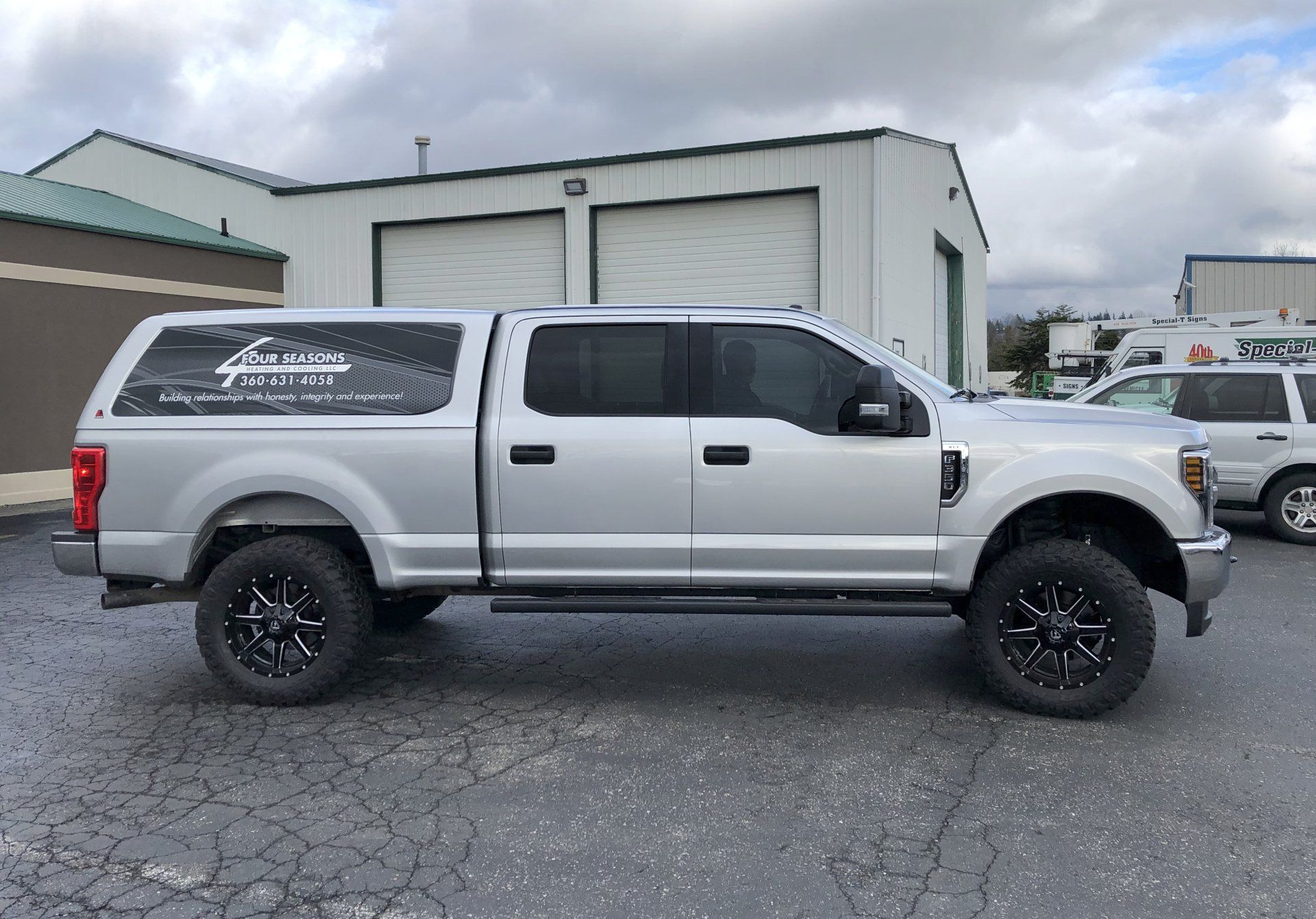 fleet vehicle vinyl graphics on a truck