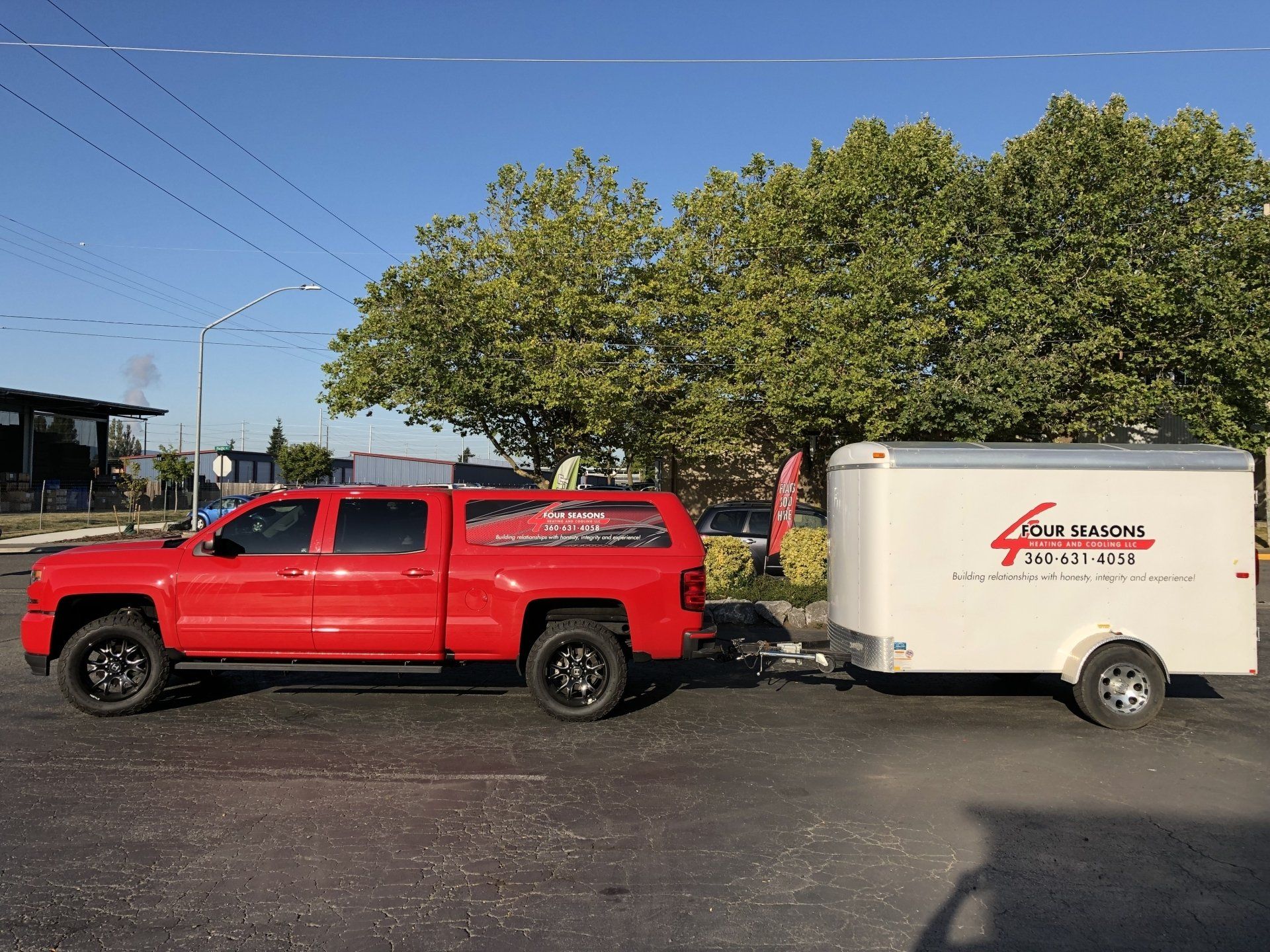 vinyl graphics on a trailer