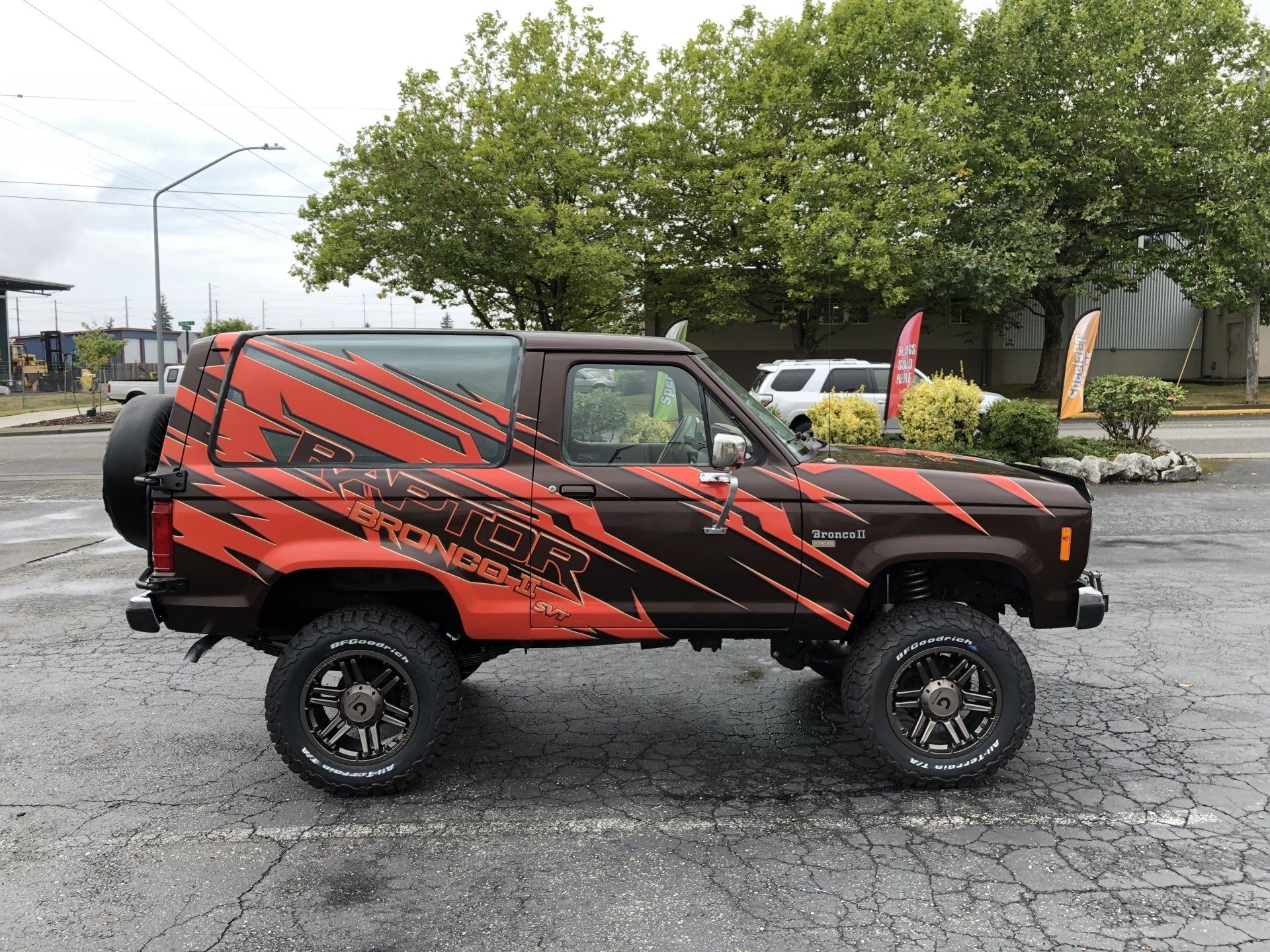 ford bronco with graphics