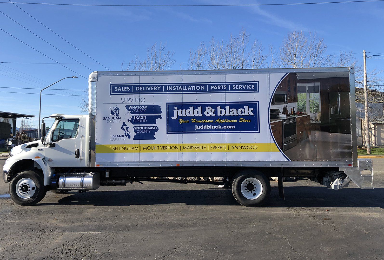 Judd and black box truck wrap