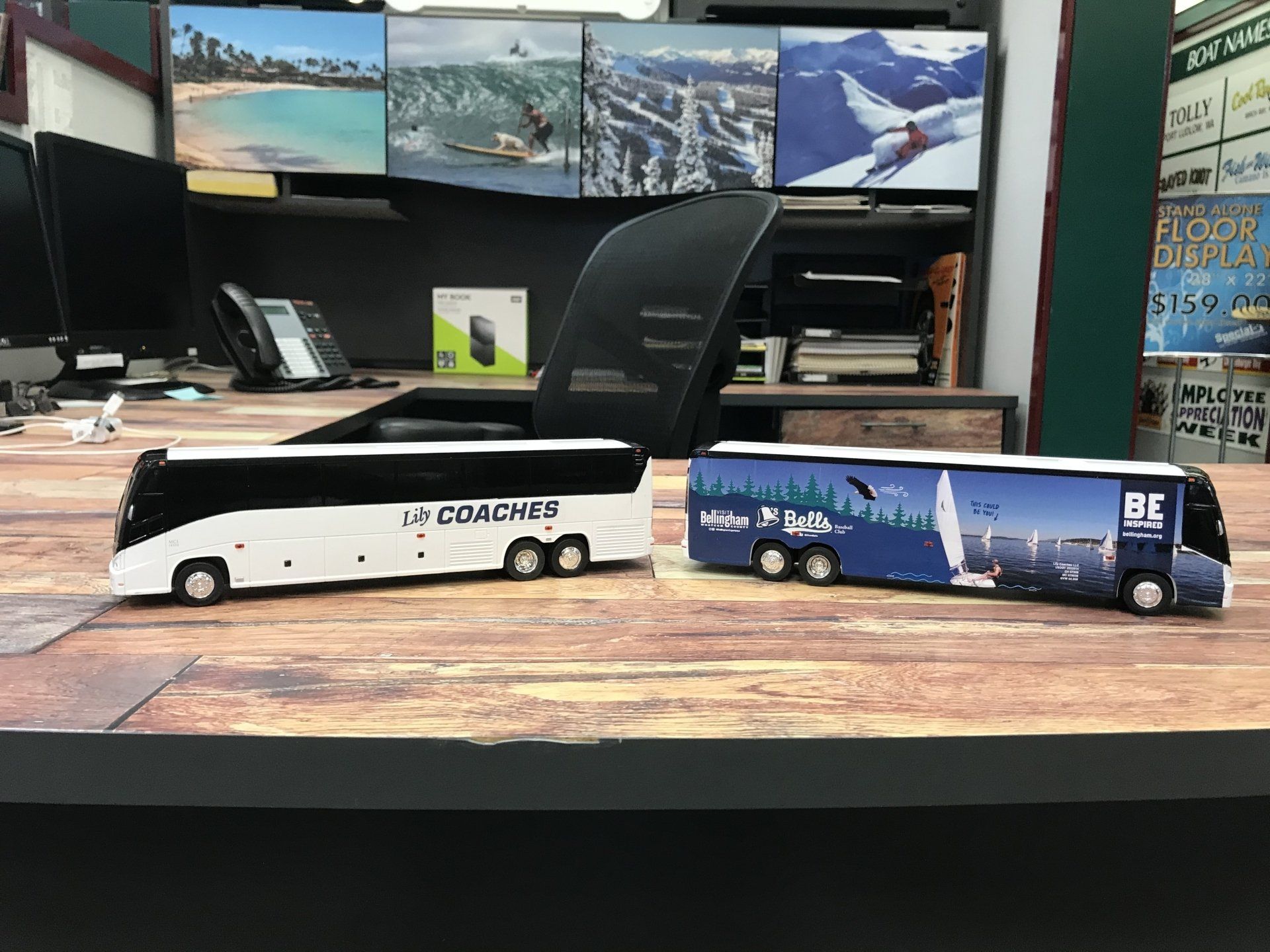 fleet vehicle vinyl graphics on model bus