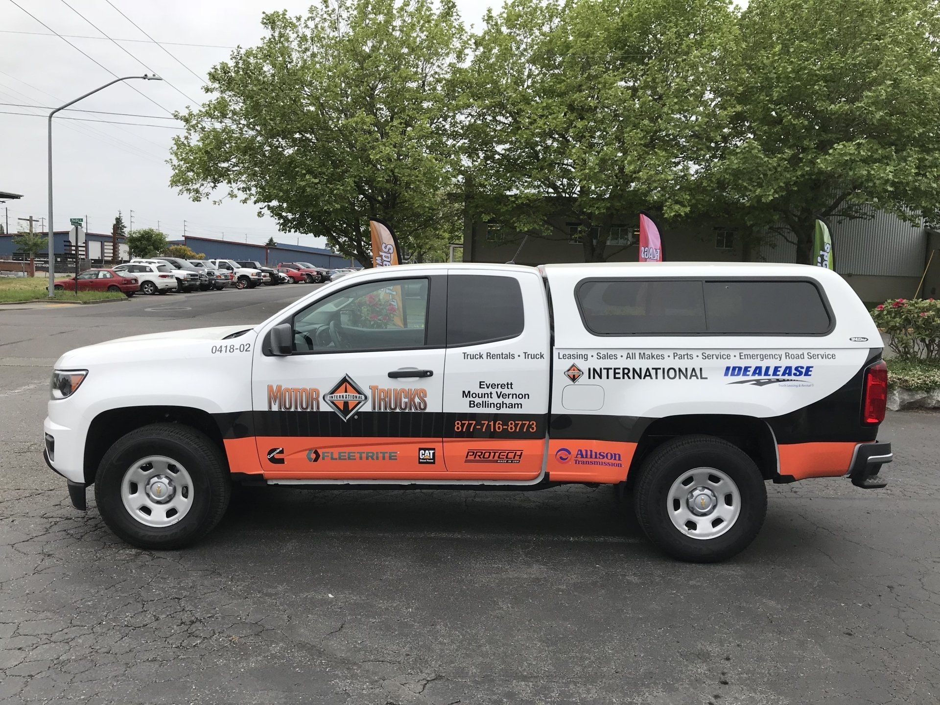 fleet vehicle vinyl graphics on a truck