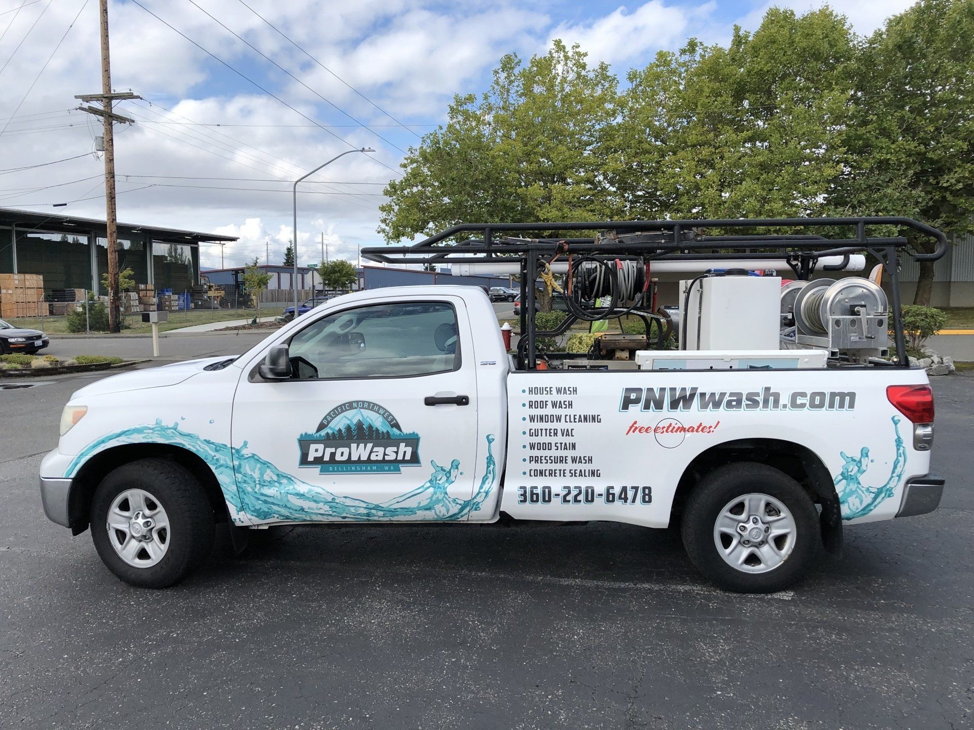 fleet vehicle vinyl graphics on a truck
