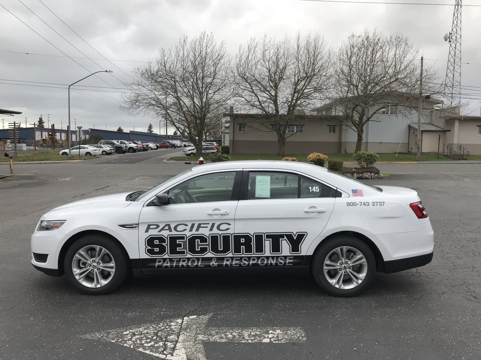 fleet vehicle vinyl graphics on a car