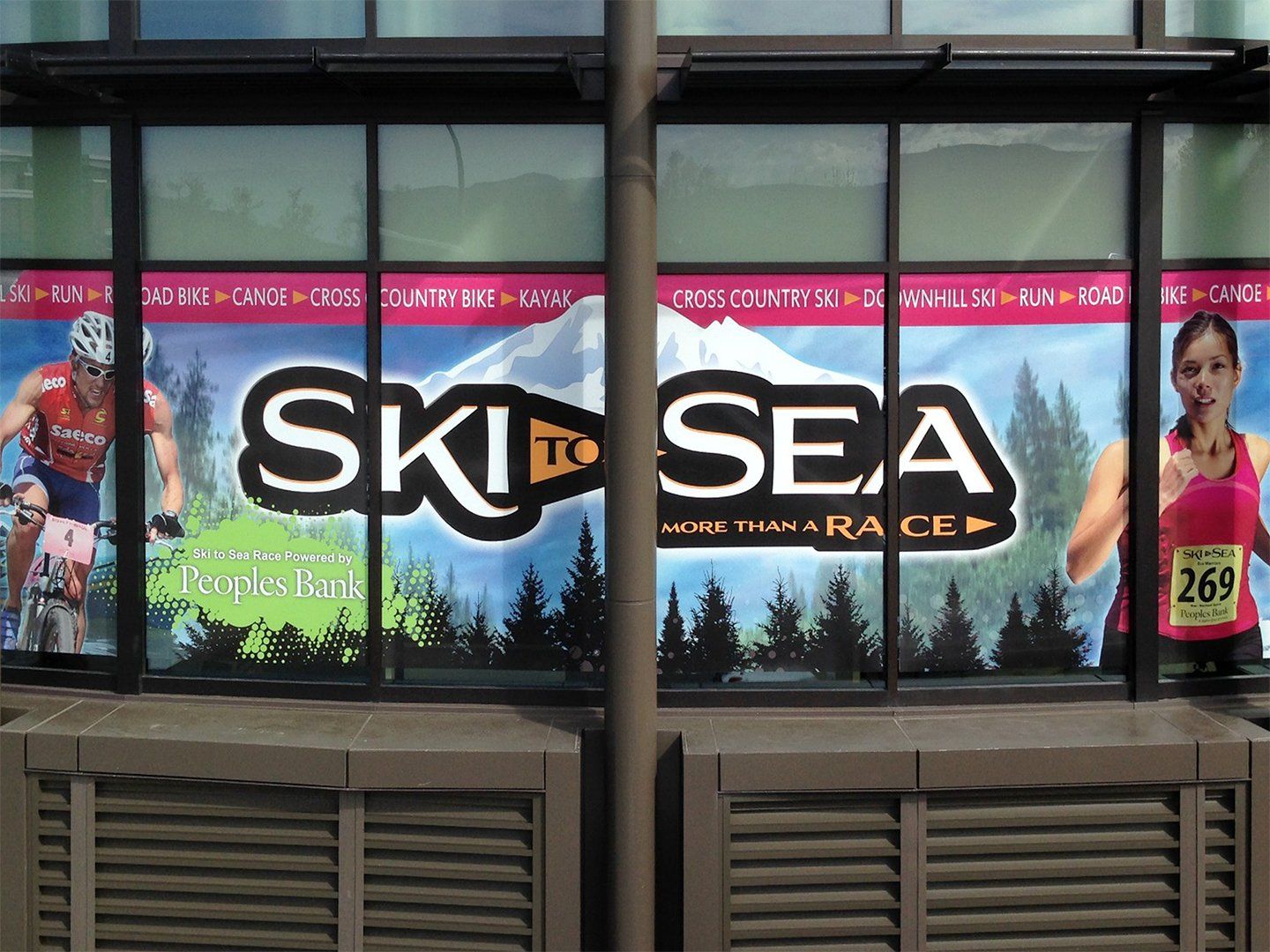 ski to sea window peoples bank window graphics