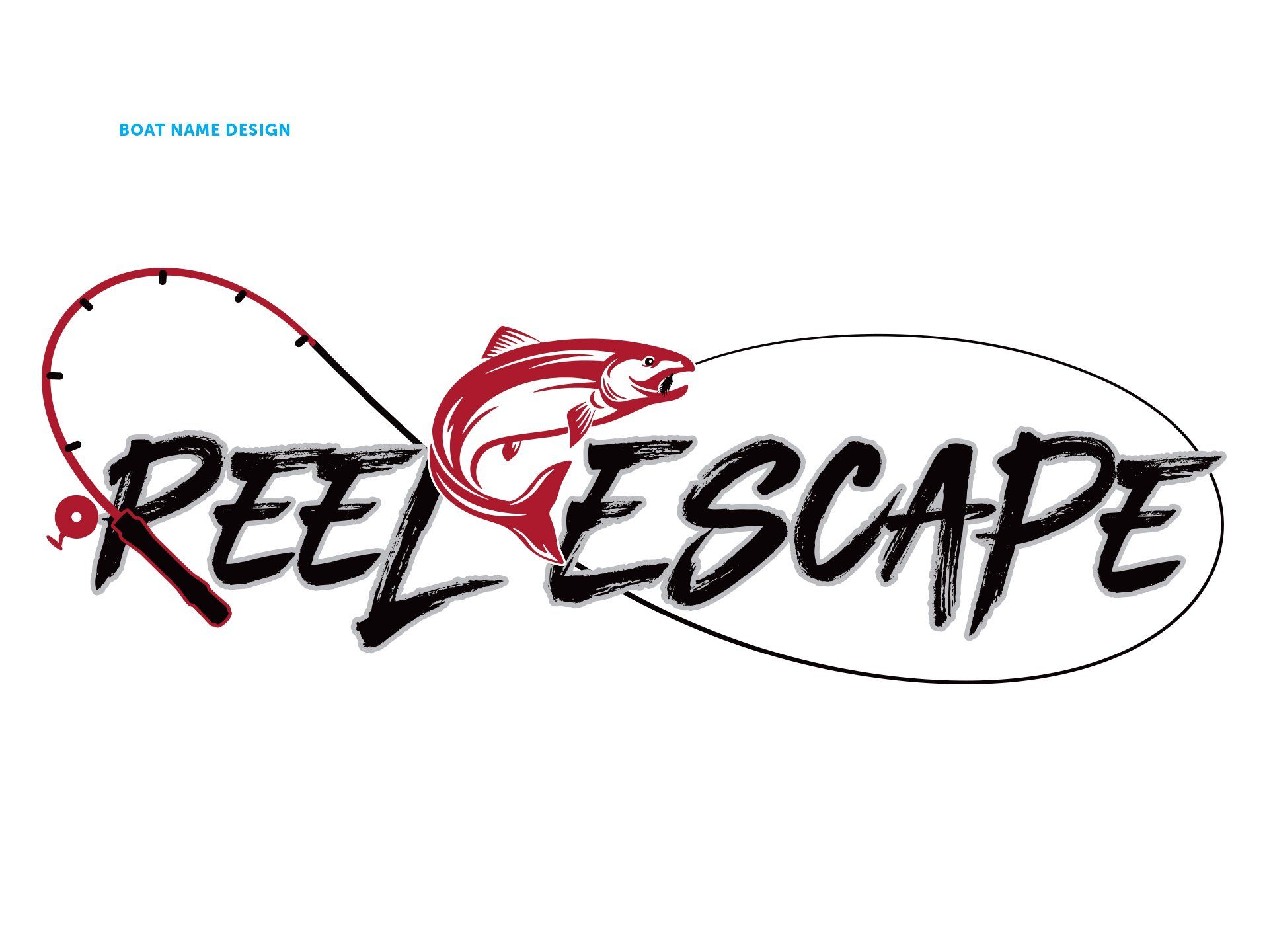 boat name design reel escape