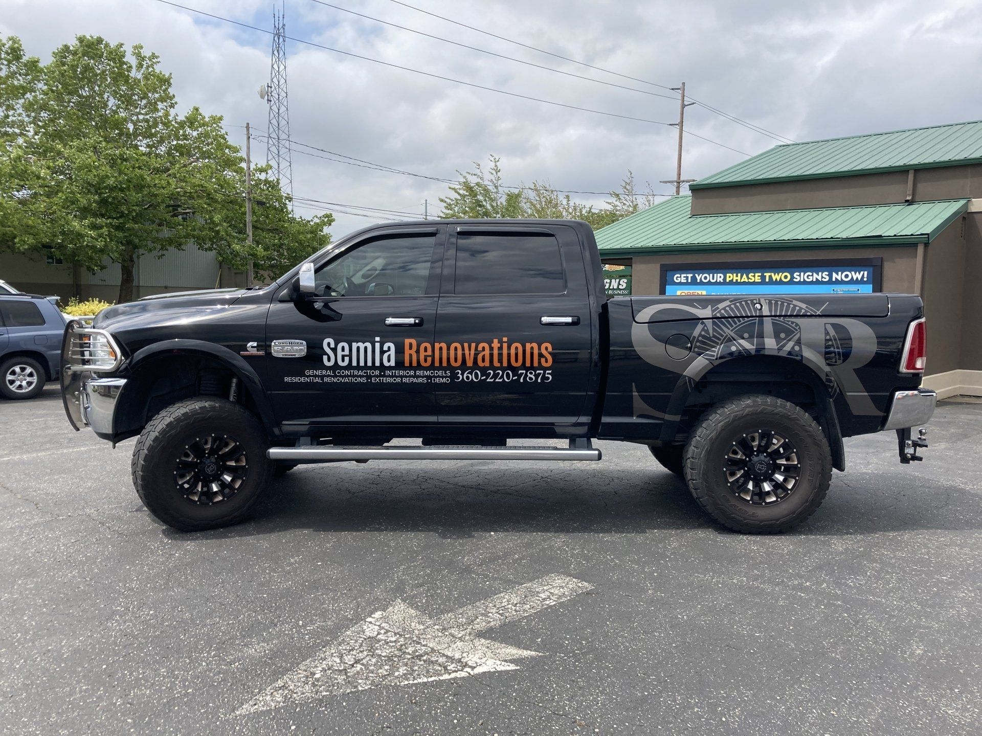 fleet vehicle vinyl graphics on a truck