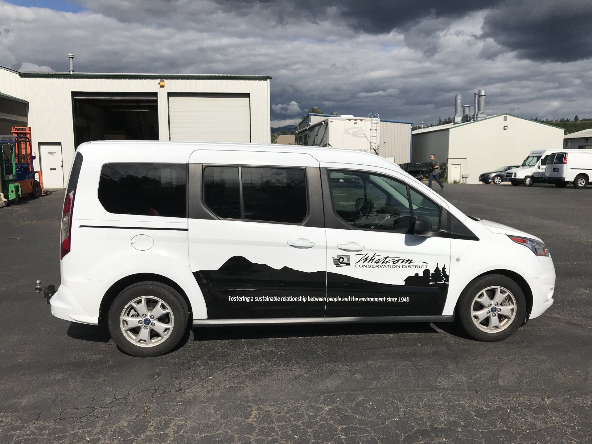 fleet vehicle vinyl graphics on a van